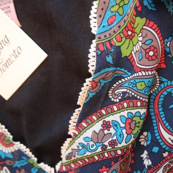 NWT Flying Tomato Boho Paisley VNeck Tunic Dress S - Picture 7 of 16